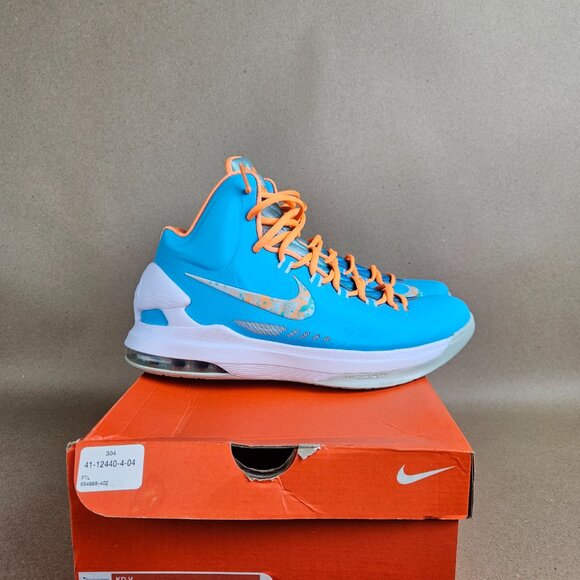 Nike KD 5 Easter Men's 11 Orange and Blue One Owner with original box - Picture 2 of 9
